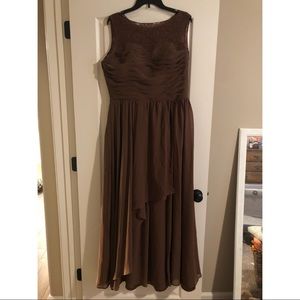 Brown and beautiful floor length dress